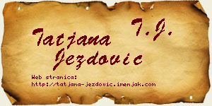 Tatjana Jezdović vizit kartica